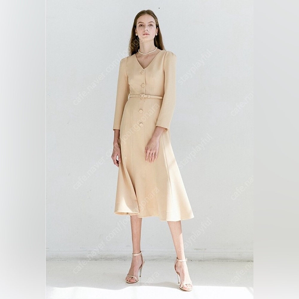 Hailey Apricot Midi Dress by Bride and You